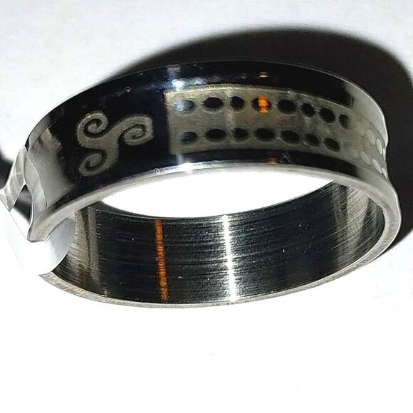 Stainless steel wide band hypoallergenic nickel free Men's ring sz 13 - Picture 3 of 6